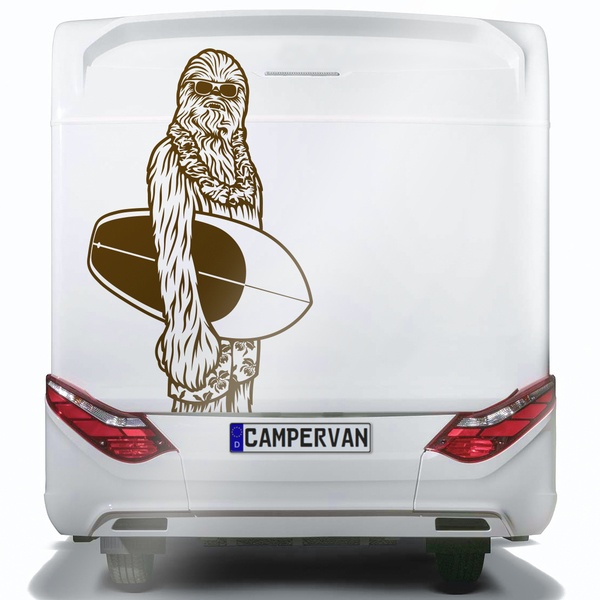 Pegatinas: Chewbacca Surfero