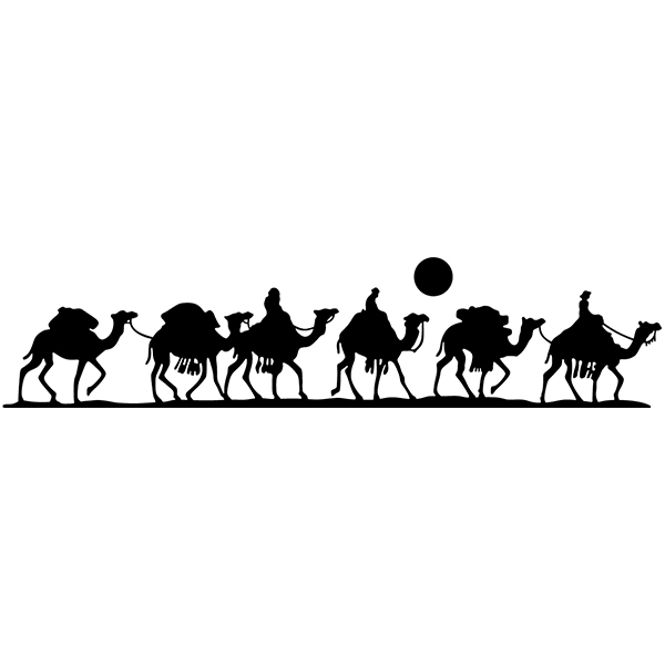 Pegatinas: Beduinos por el desierto