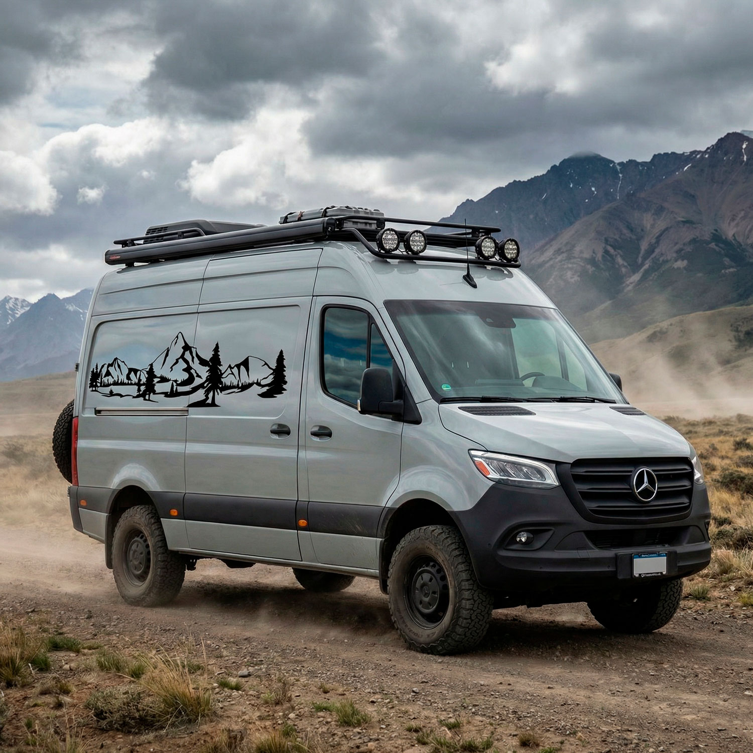 Vinilos autocaravanas: Paisaje monta&ntilde;ero