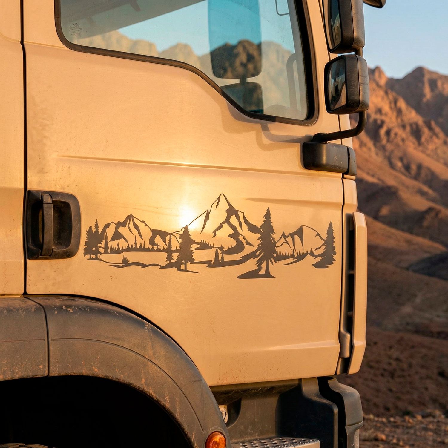 Vinilos autocaravanas: Paisaje monta&ntilde;ero