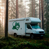 Vinilos autocaravanas: Lobo en el bosque 15