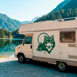 Vinilos autocaravanas: Lobo en el bosque 21