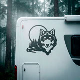 Vinilos autocaravanas: Lobo en el bosque 4