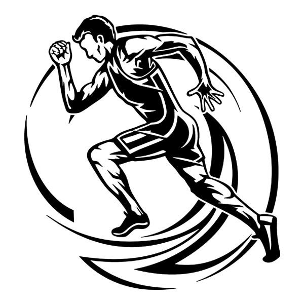 Pegatinas: Sprint de atletismo