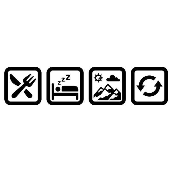 Pegatinas: Símbolos rutina montañera