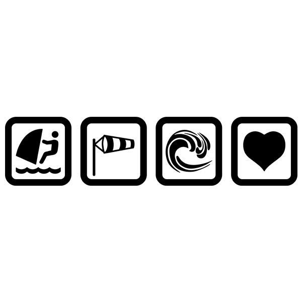Pegatinas: Amor por la vela