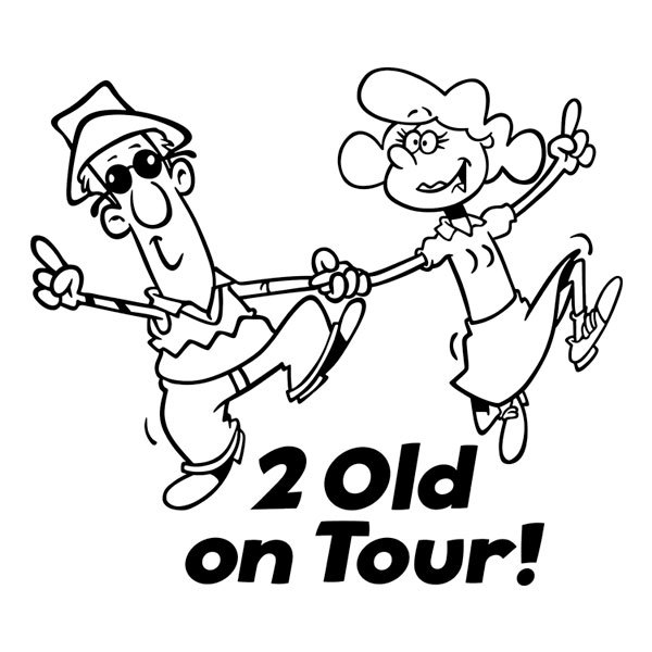Pegatinas: 2 Old on Tour!