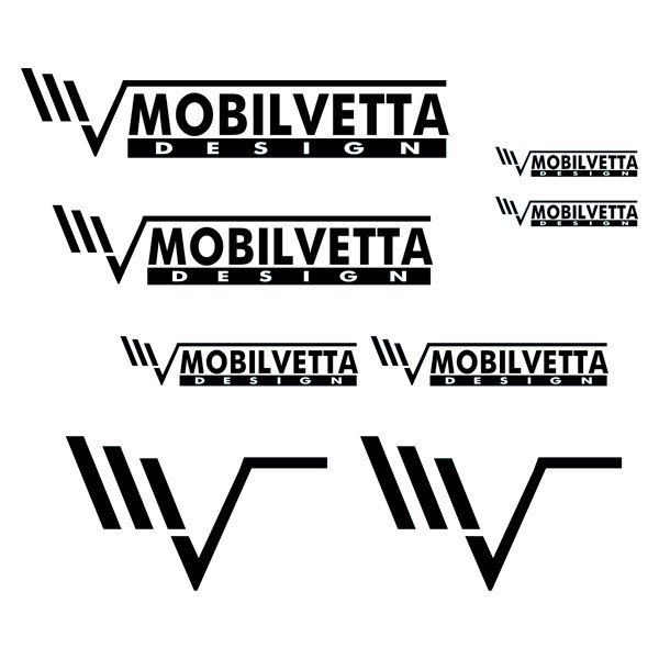 Pegatinas: Set 8X Mobiletta Design en dos Colores