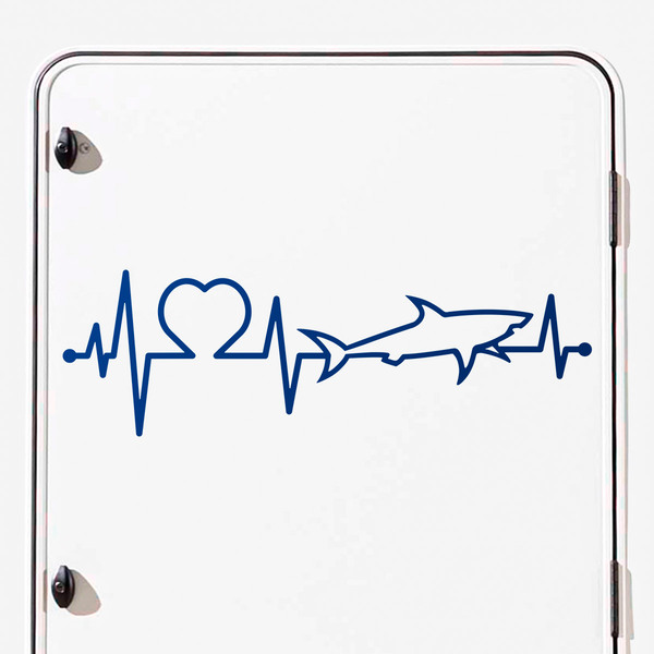 Vinilos autocaravanas: Cardiograma Tiburón 0