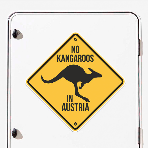Pegatinas: No kangaroos in austria