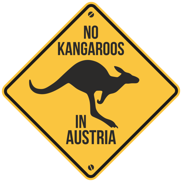 Vinilos autocaravanas: No kangaroos in austria