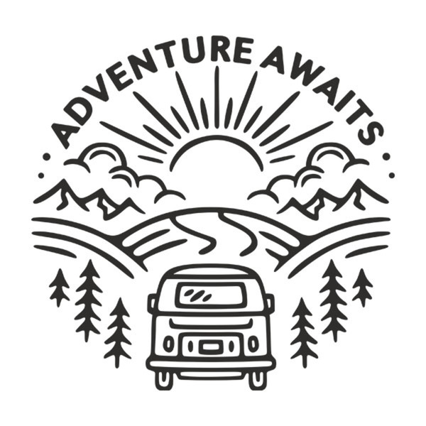 Vinilos autocaravanas: Adventure Awaits
