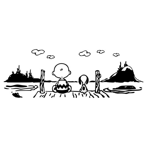 Vinilos autocaravanas: Paisaje Snoopy