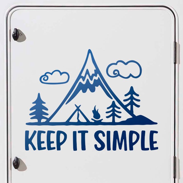 Vinilos autocaravanas: Vinilo Keep it simple para autocaravana