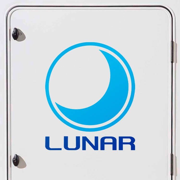 Vinilos autocaravanas: Vinilo Logo Lunar en Dos Colores para Caravana