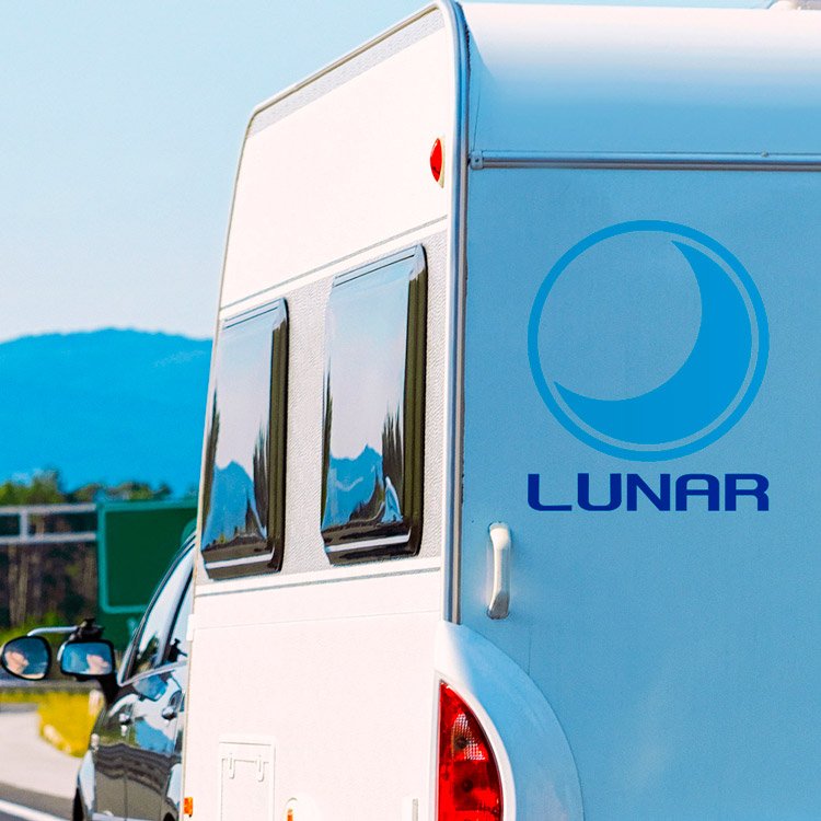 Vinilos autocaravanas: Vinilo Logo Lunar en Dos Colores para Caravana
