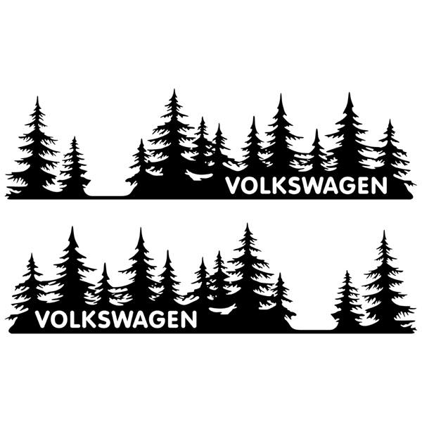 Vinilos autocaravanas: 2x Árboles Volkswagen