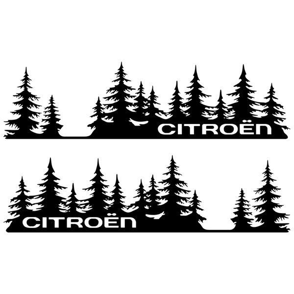 Pegatinas: 2x Árboles Citroën