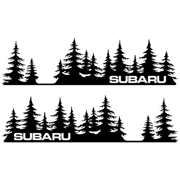 Vinilos autocaravanas: 2x Árboles Subaru