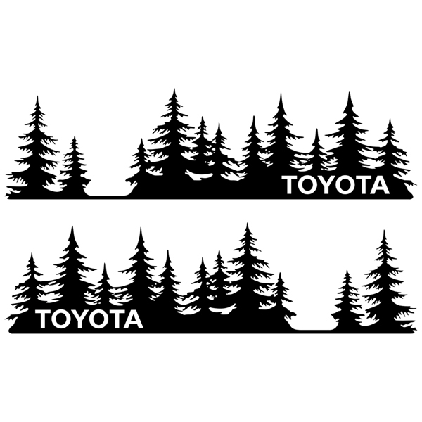 Vinilos autocaravanas: 2x Árboles Toyota