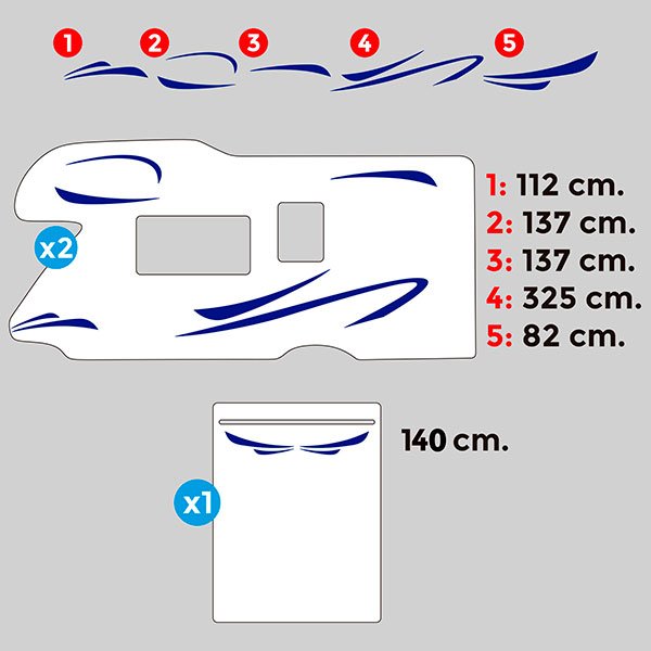 Vinilos autocaravanas: Kit Caravana Saturno