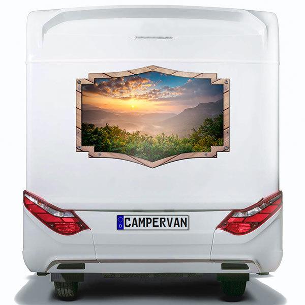 Vinilos autocaravanas: Marco ornamental amanecer