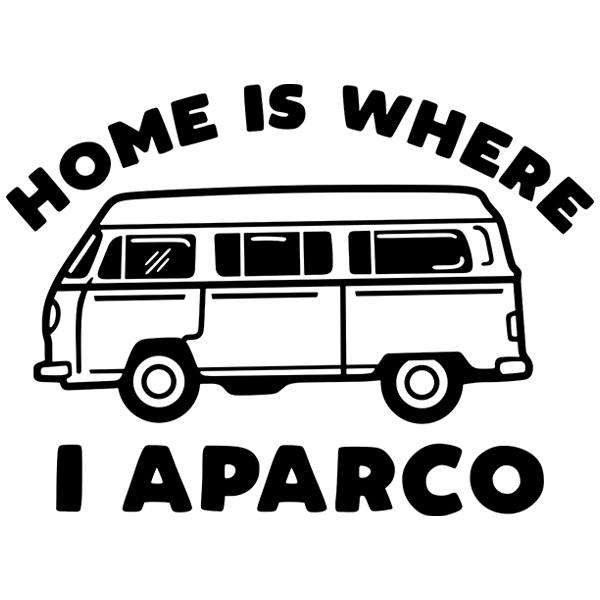 Pegatinas: Home is where I aparco