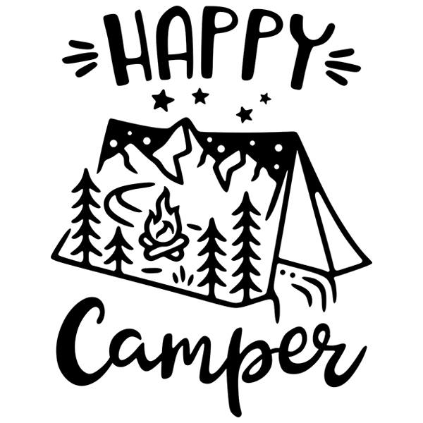 Vinilos autocaravanas: Happy Camper