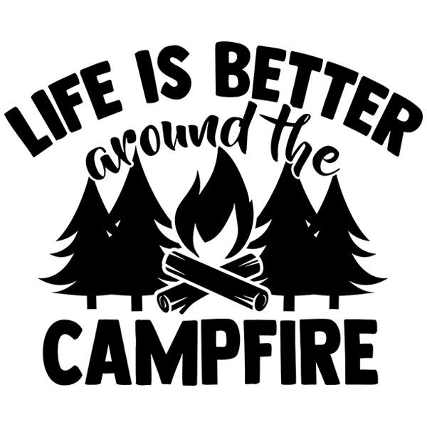 Pegatinas: Life is better around the camplire