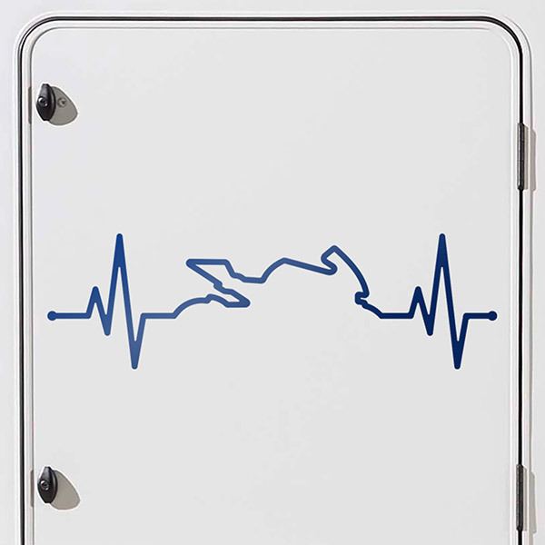 Pegatinas: Cardiograma moto 0