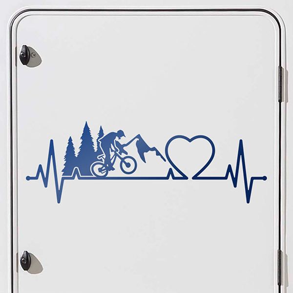 Pegatinas: Cardiograma amor bmx