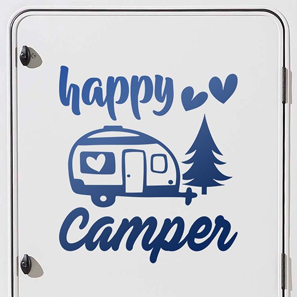 Vinilos autocaravanas: Happy love camper