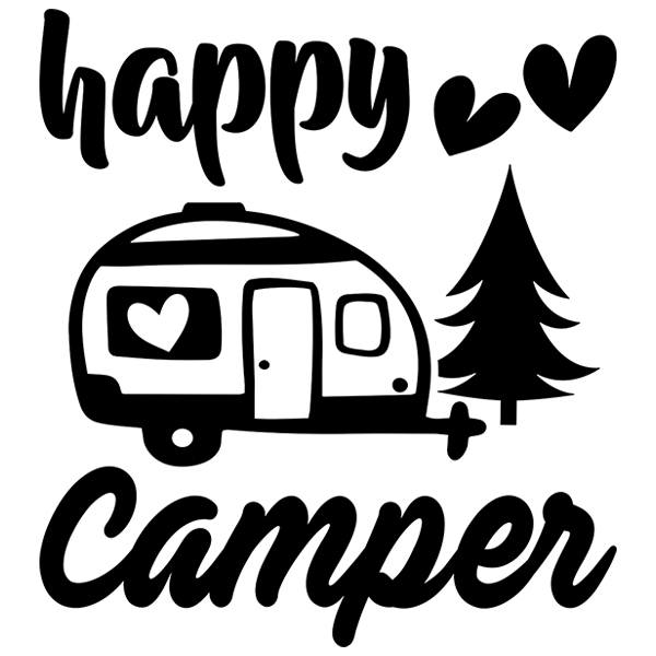 Vinilos autocaravanas: Happy love camper