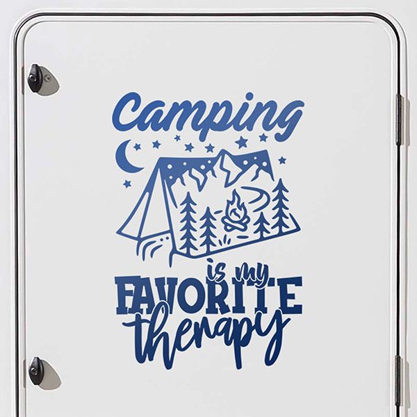 Vinilos autocaravanas: Camping is my favorite therapy 0