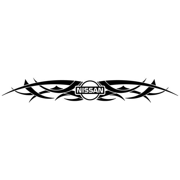 Pegatinas: Parasol Tribal con Logo Nissan