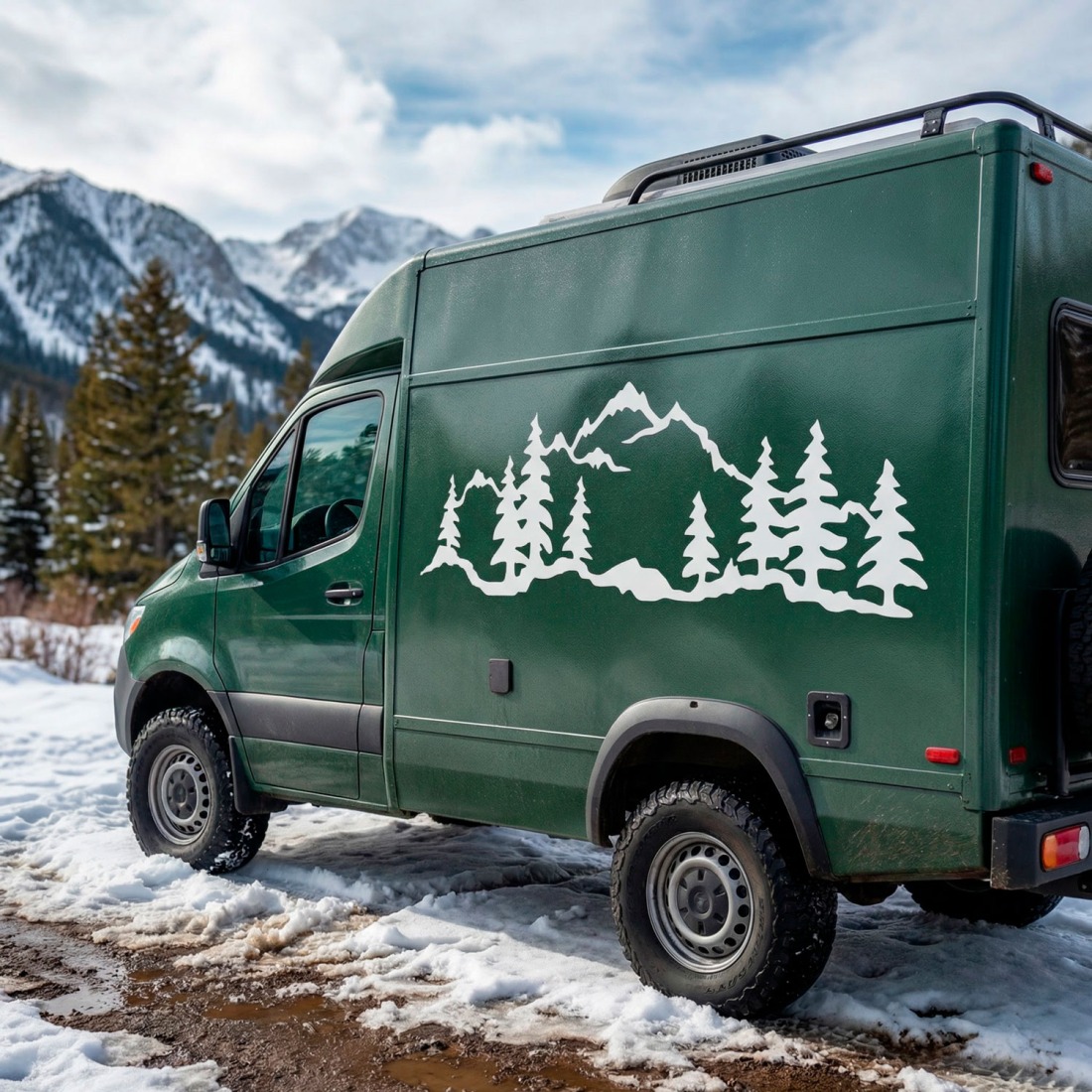 Vinilo de montaña y naturaleza para camper