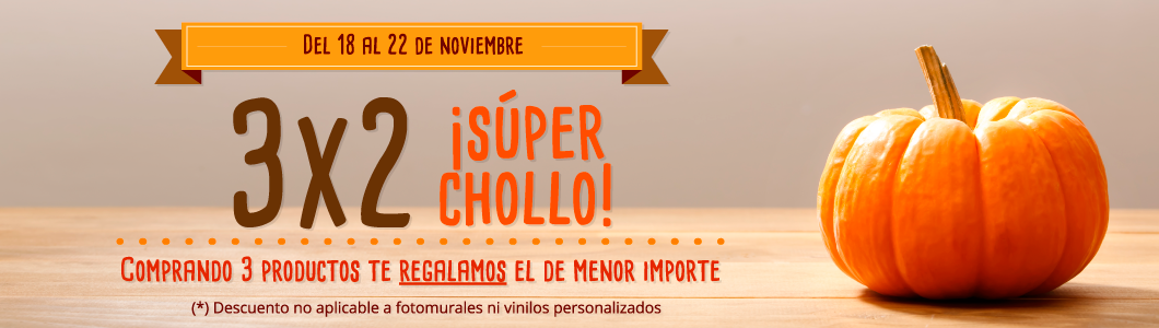 3X2 Compra 3 productos y te regalamos el de menor importe