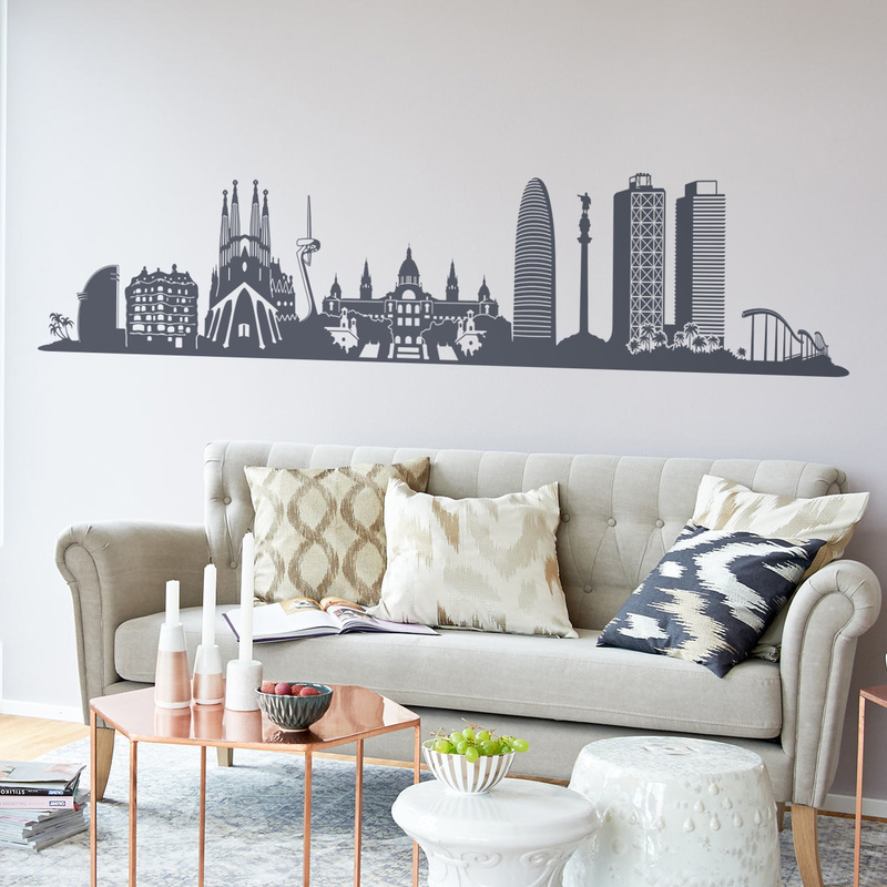 Vinilo Barcelona Skyline