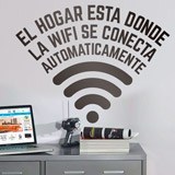 Vinilo El hogar está donde la wifi se conecta