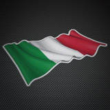 Adesivi per Auto e Moto Bandiera Italia agitando